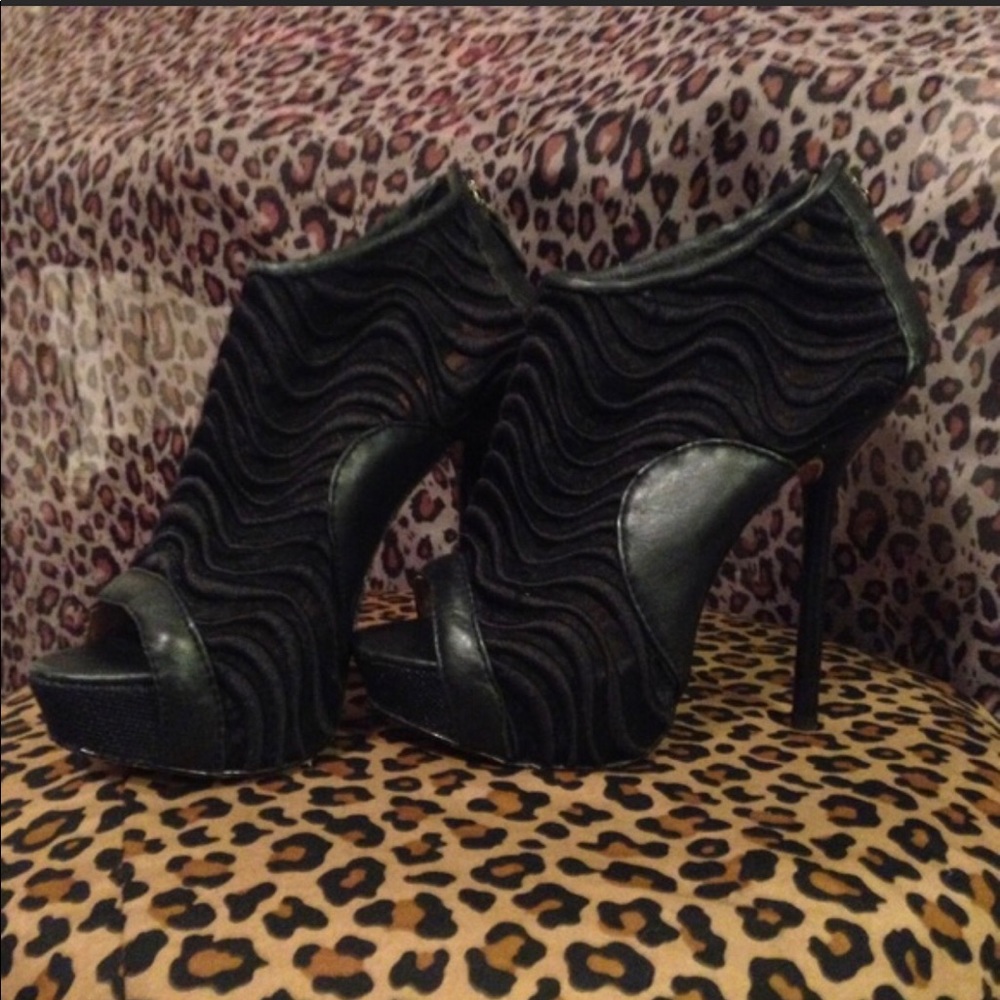 L.A.M.B open toe booties